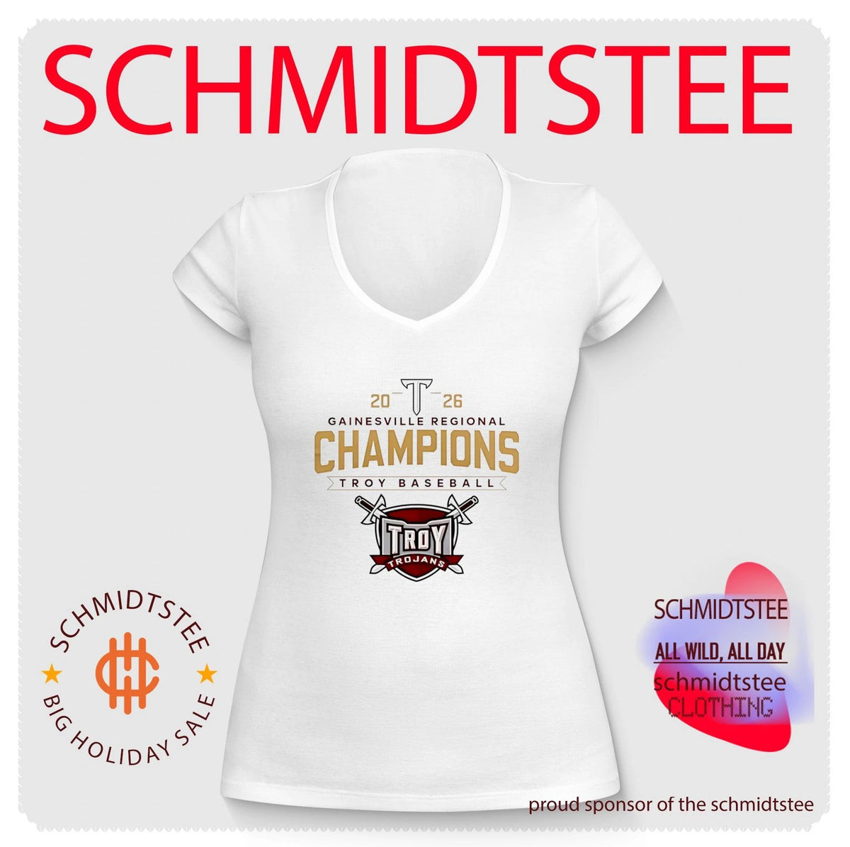 Troy Trojans 2026 Gainesville Regional Champion shirt