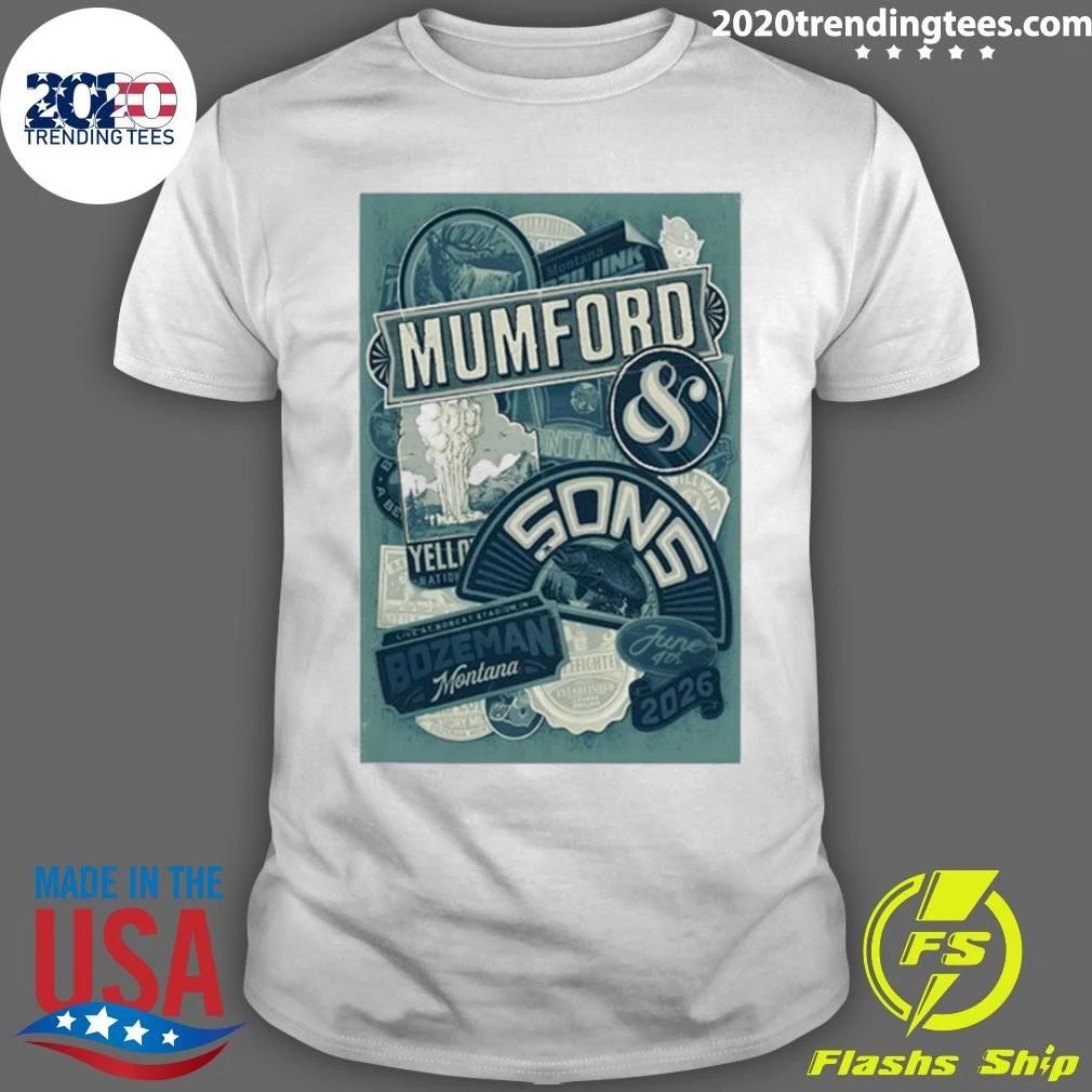 Mumford And Sons Bobcat Stadium in Bozeman MT June 4 2026 Tee Shirt