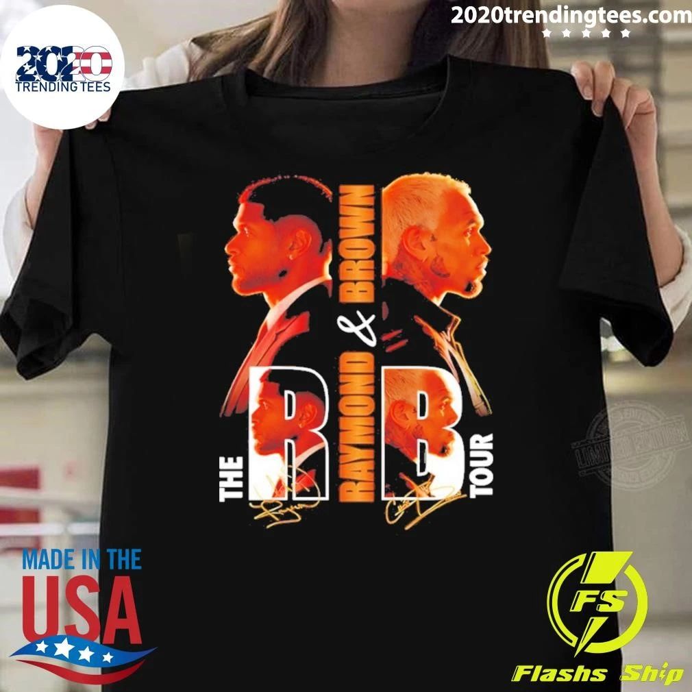Usher And Chris Brown Raymond And Brown The R B Tour Concert Signatures Shirt