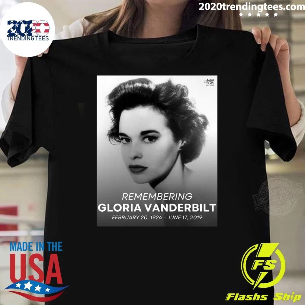 Remembering Gloria Vanderbilt February 20, 1924 – June 17, 2019 Shirt
