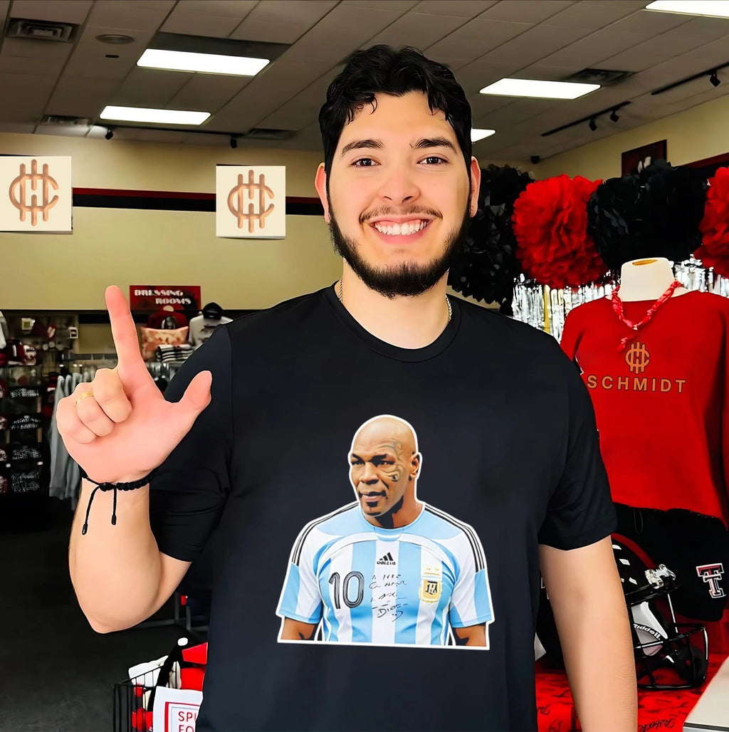 Mike Tyson Messi Argentina National Football Team Jersey shirt