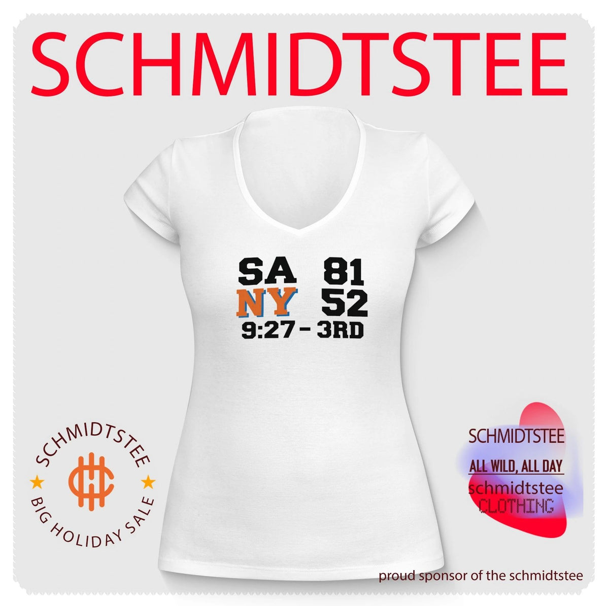 SA 81 NY 52 3rd Quarter Scoreboard shirt