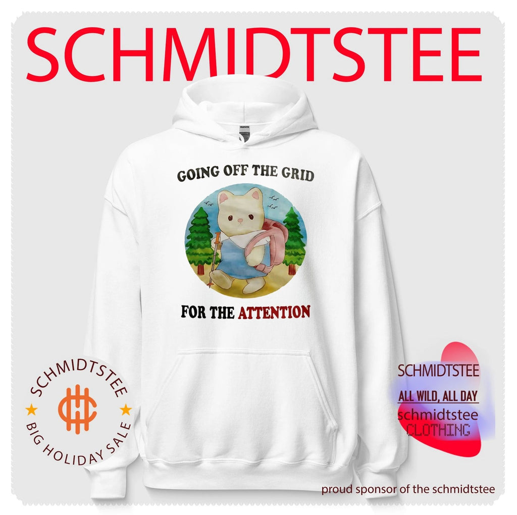 Going off the Grid for the Attention hiking cat shirt