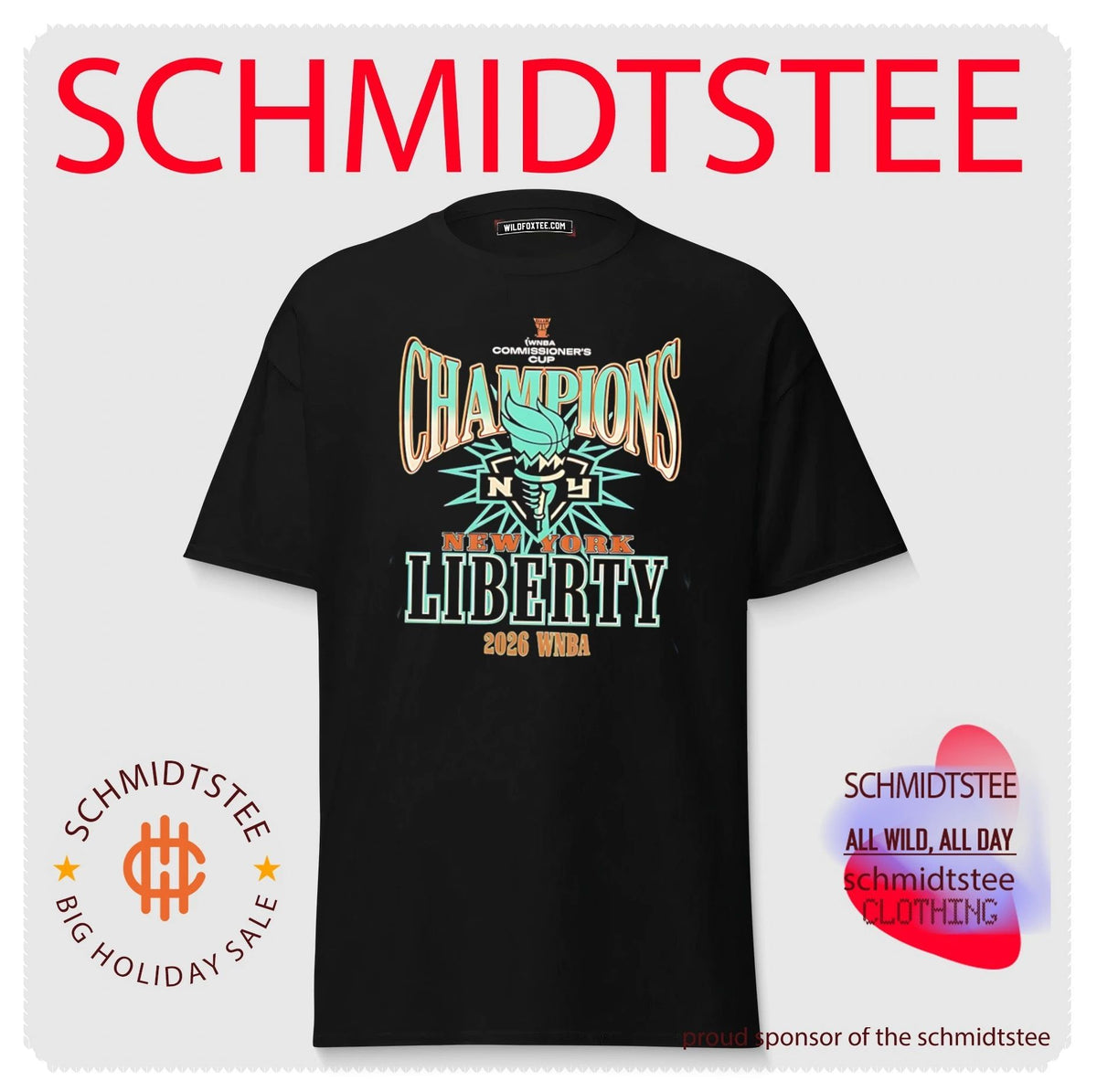 New York Liberty 2026 WNBA Commissioner’s Cup logo shirt