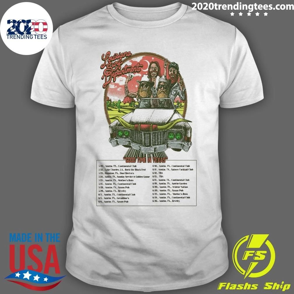 The Louisiana Surf Department Good Time In Texas Tour 2026 Shirt