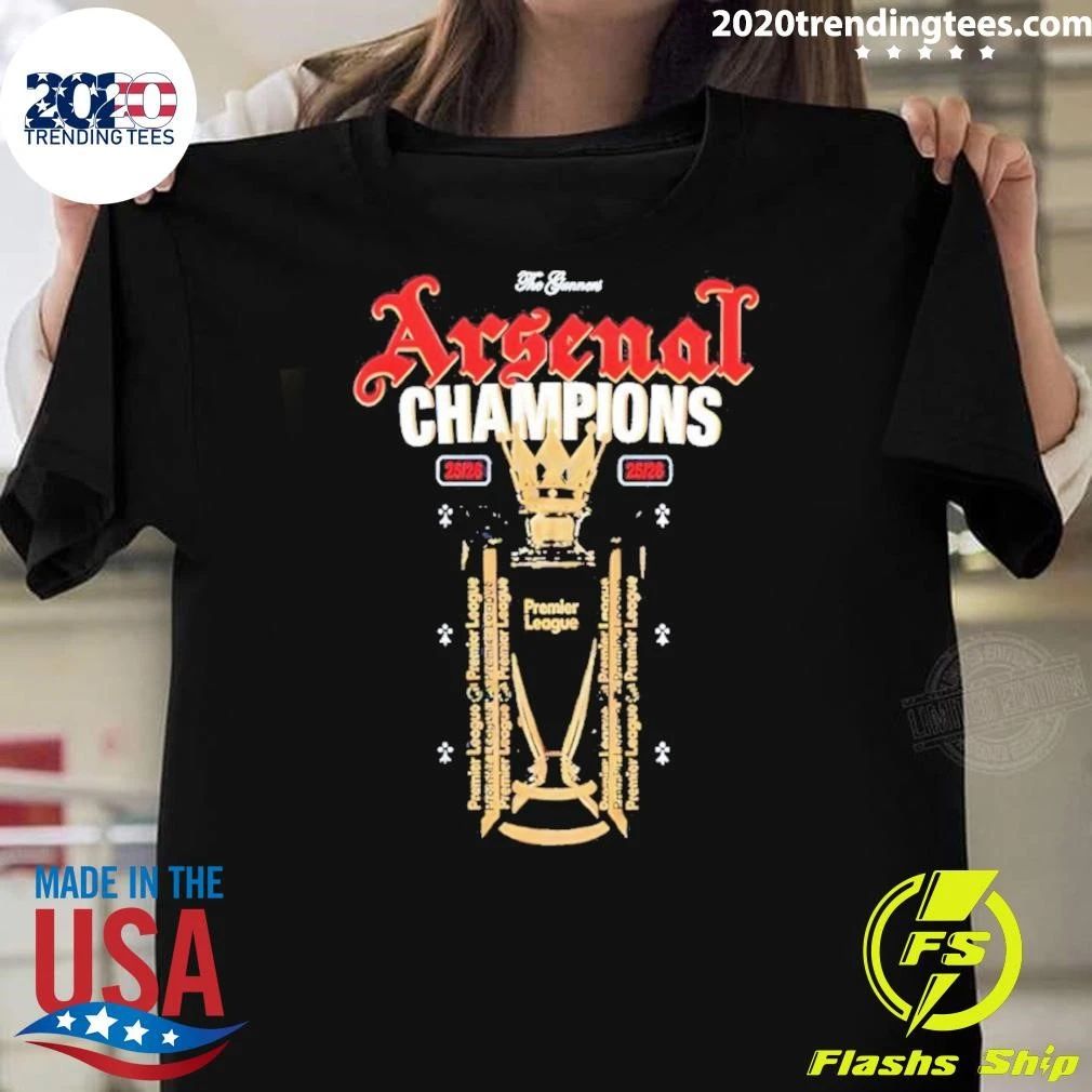 Trophy Arsenal Football Club The Gunners Arsenal Champions 25 26 Shirt