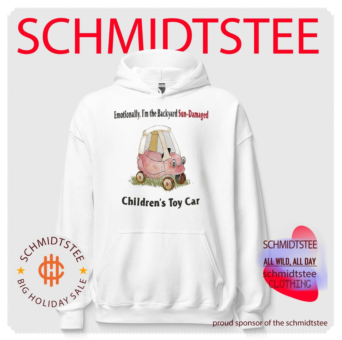Emotionally I’m the backyard Sun Damaged children’s Toy Car shirt