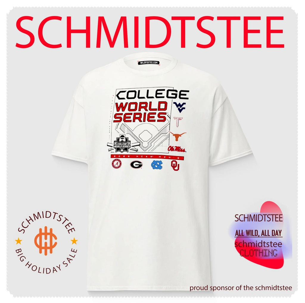 2026 NCAA Men’s College World Series 8 team logo shirt