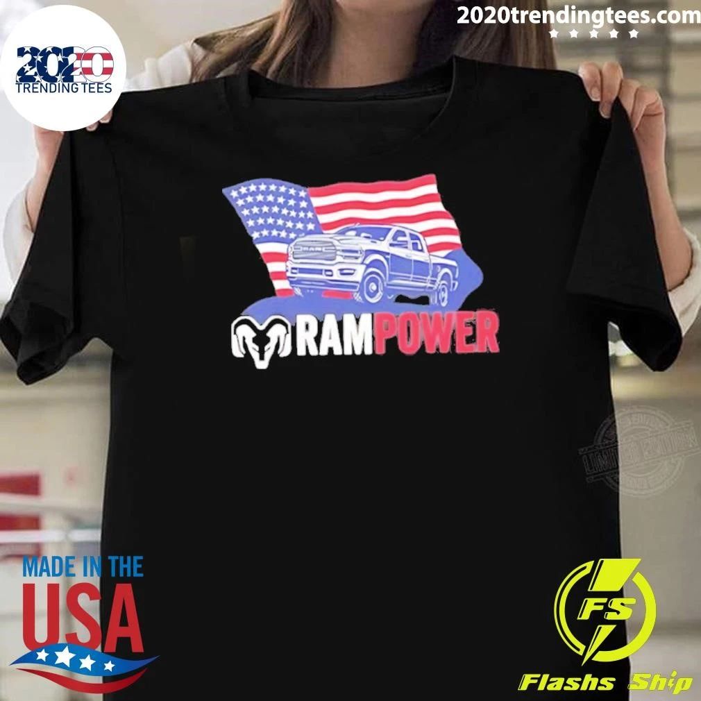 Ram Power Patriotic Truck American Flag Shirt