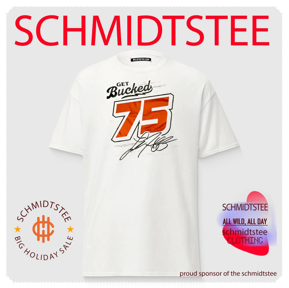 Get Bucked 75 Distressed Signature racing shirt
