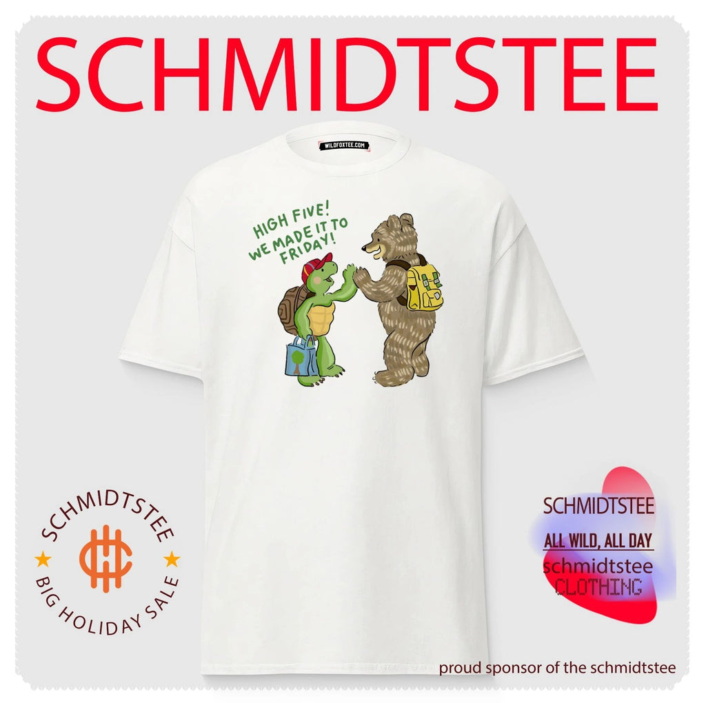 High five we made it to friday turtle and bear shirt