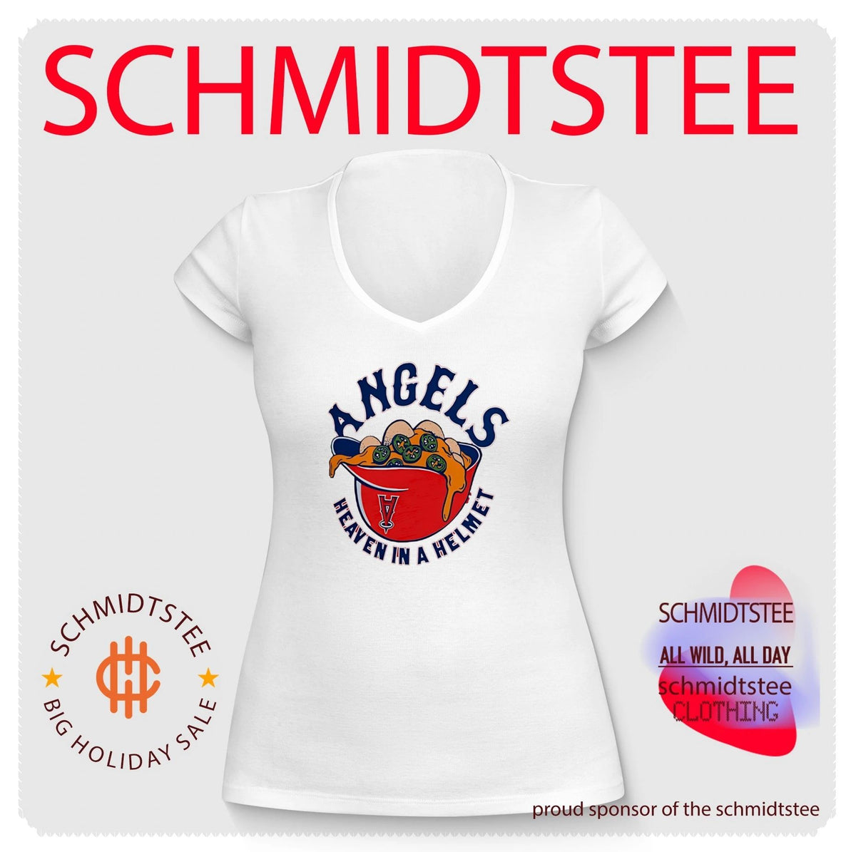 Los Angeles Angels heaven in a helmet food shirt