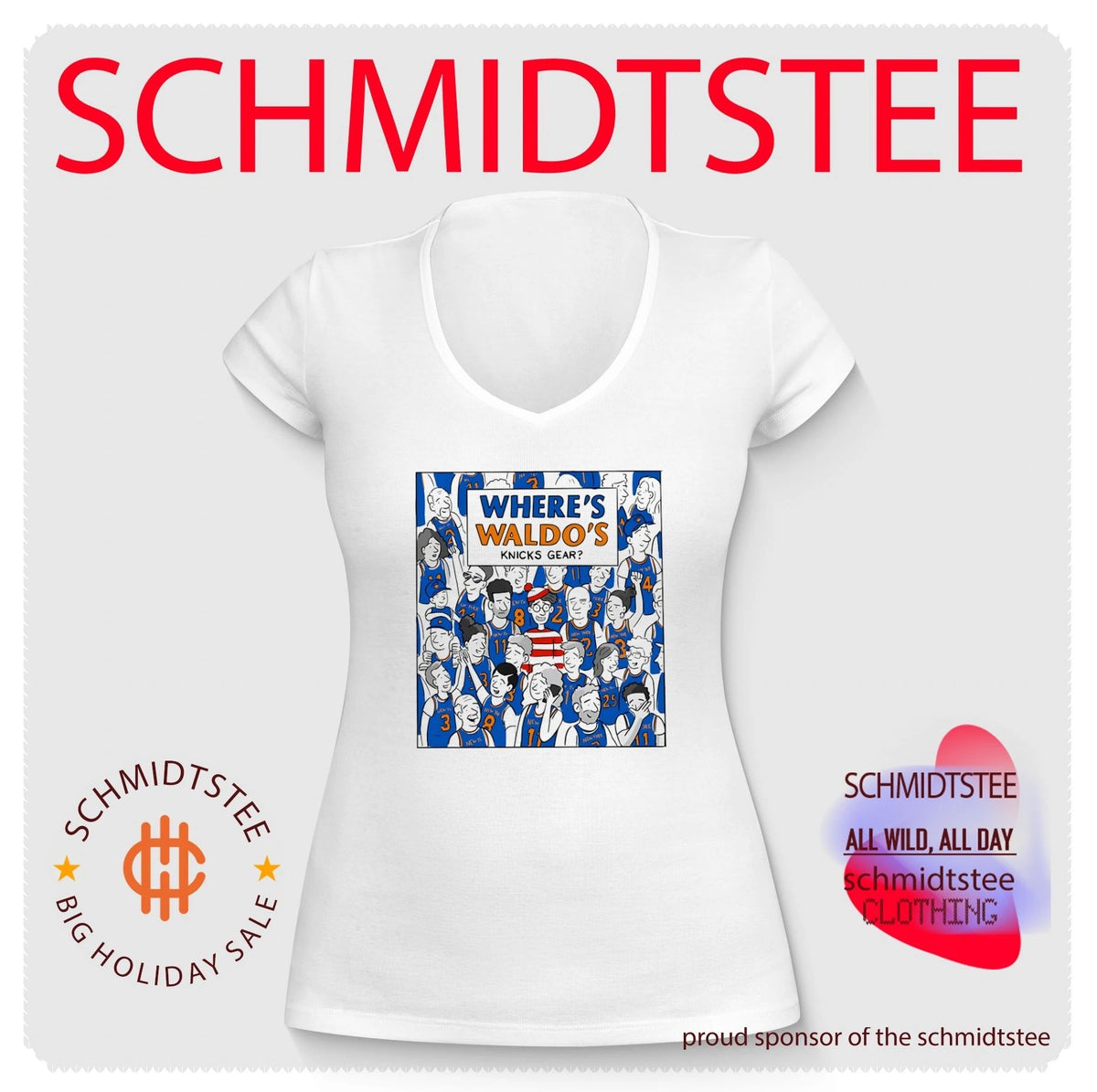 Where’s Waldo’s Knicks Gear fan paint shirt