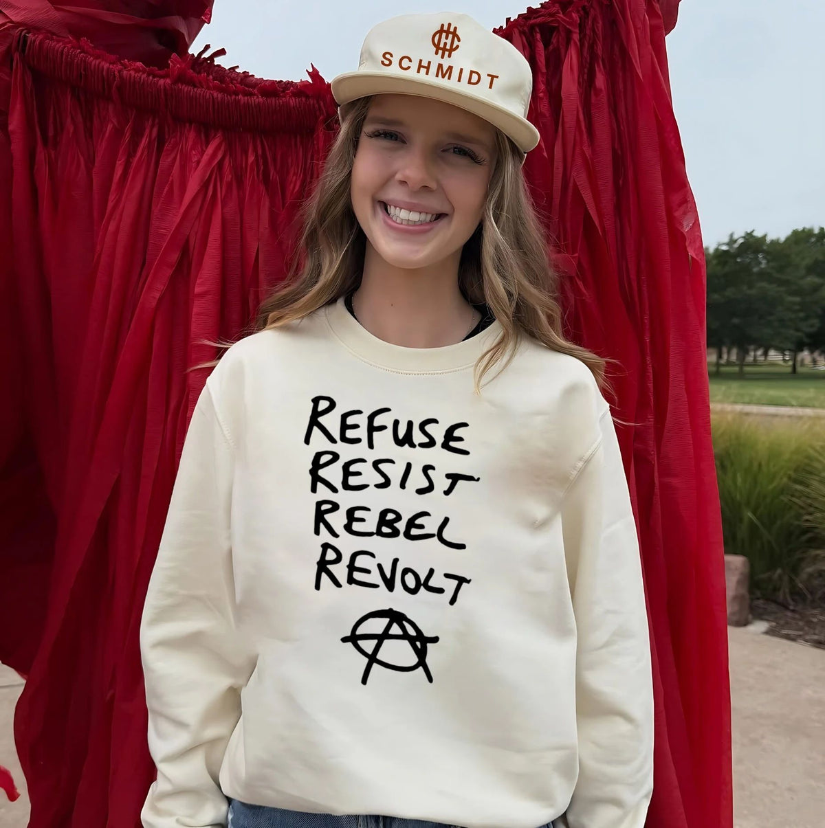 Refuse resist rebel revolt anarchy symbol shirt