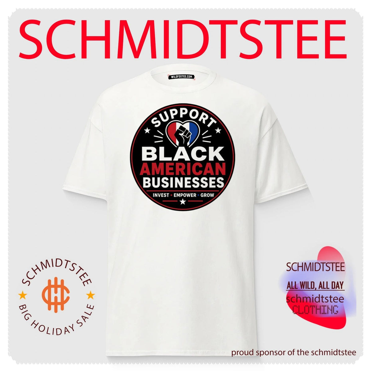 Support Black American Businesses Invest Empower Grow shirt