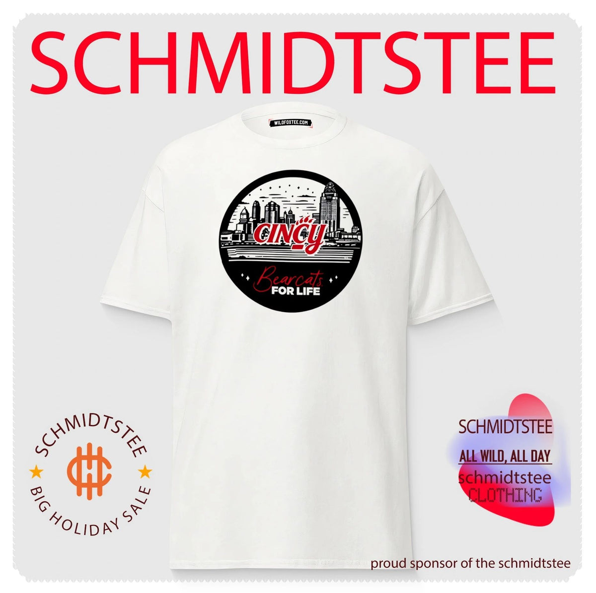 Cincinnati Bearcats Bearcats for Life skyline shirt