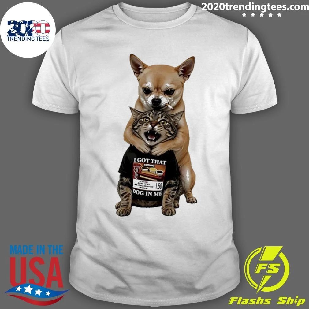 Chihuahua And Cat Smoking Meme Shirt
