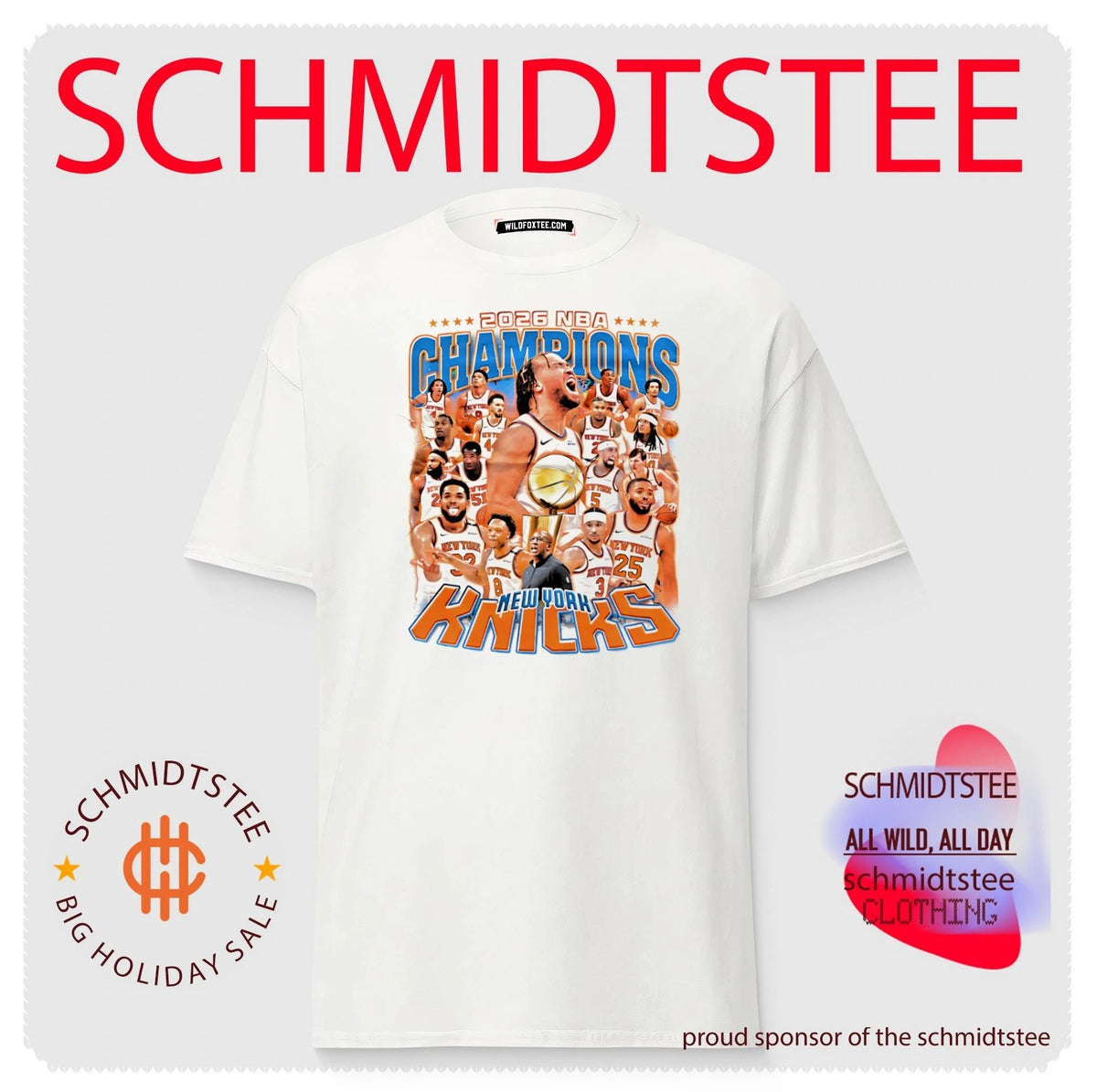 New York Basketball 2026 Champions team collage shirt
