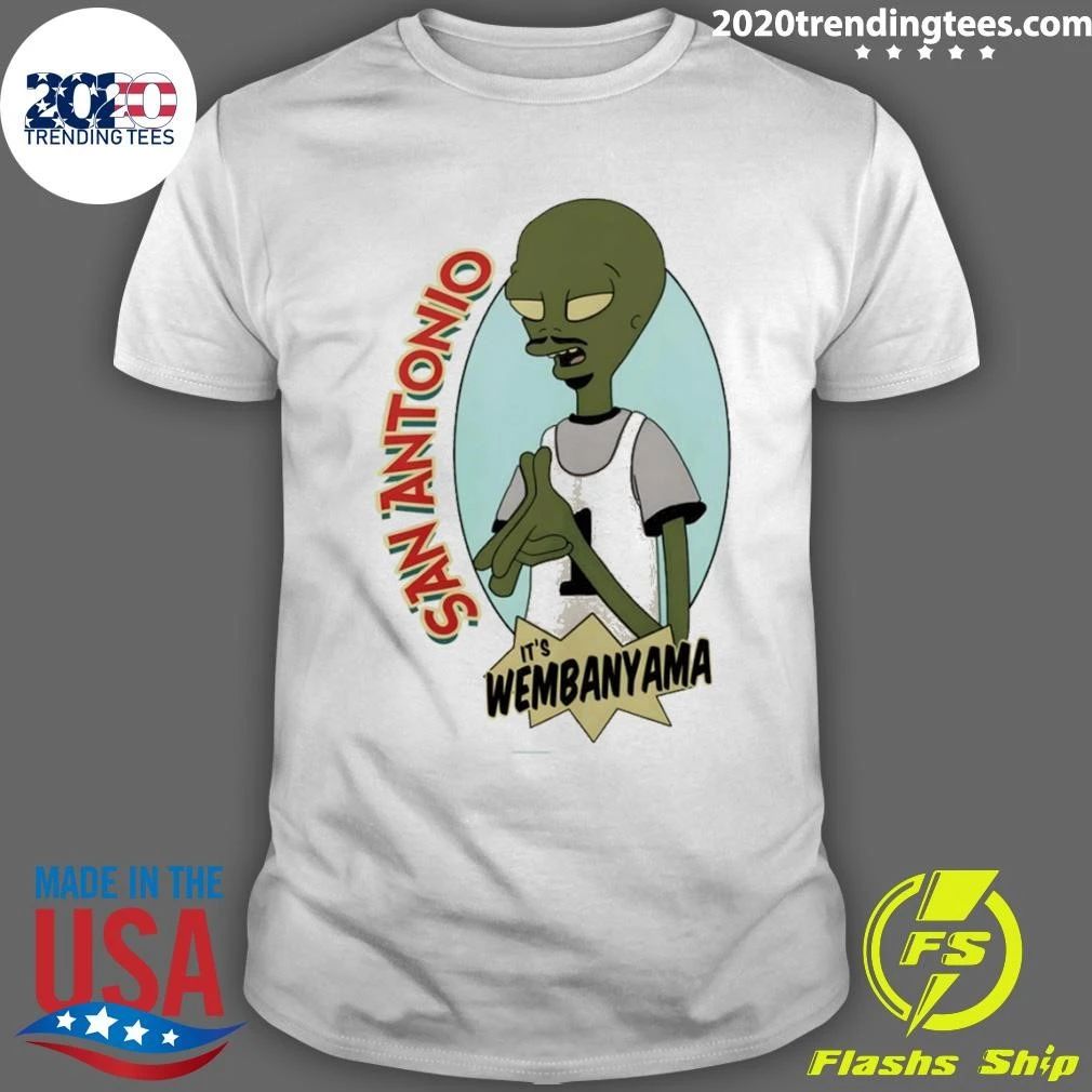 Wembanyama X Alien Futurama San Antonio Spurs Basketball It’s Wembanyama Cartoon Shirt