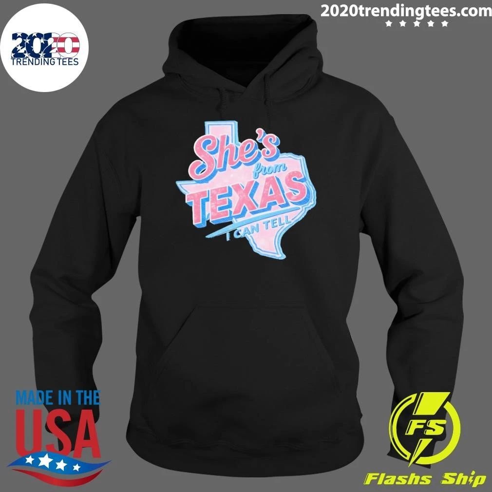 Map USA 2026 She’s From Texas I Can Tell Texas Vintage Shirt