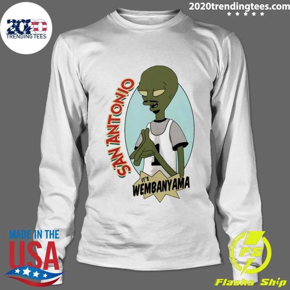 Wembanyama X Alien Futurama San Antonio Spurs Basketball It’s Wembanyama Cartoon Shirt