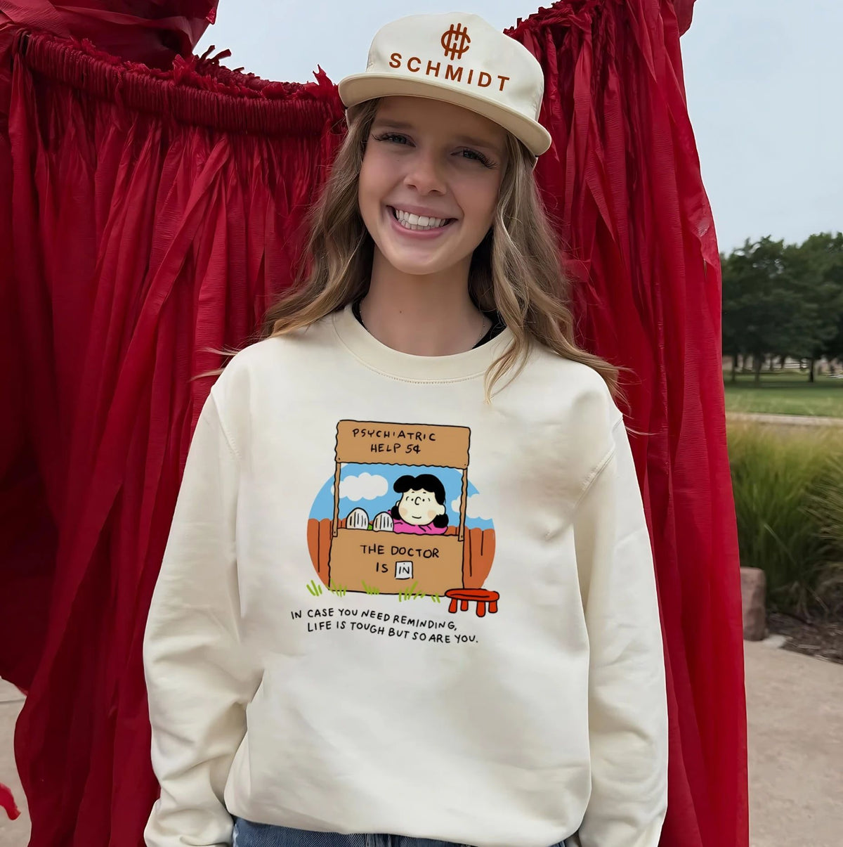 Lucy van pelt psychiatric help life is tough but so are you shirt