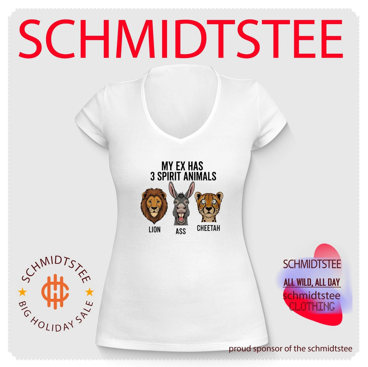 My ex has 3 spirit animals lion ass cheetah shirt