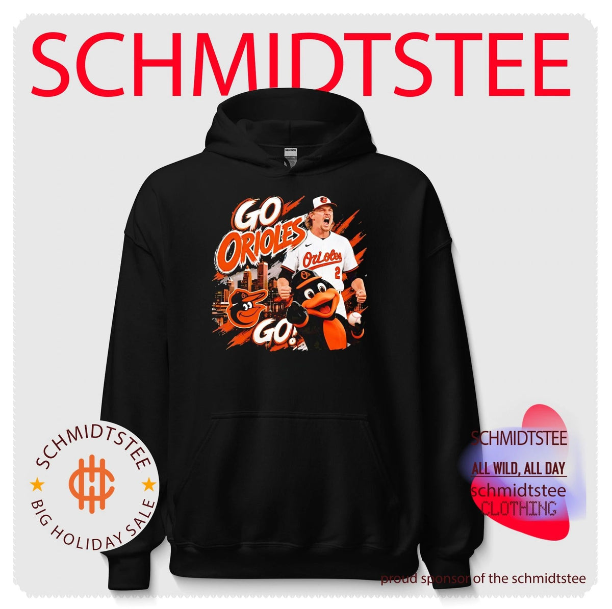Baltimore Orioles Go Orioles Go Mascot Baseball shirt