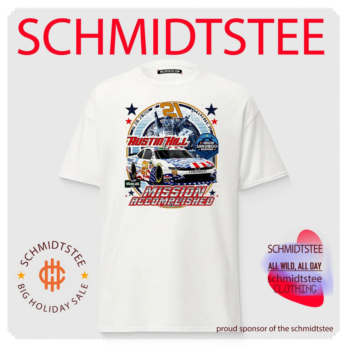 Austin Hill 2026 NASCAR San Diego Weekend Winner Mission Accomplished shirt
