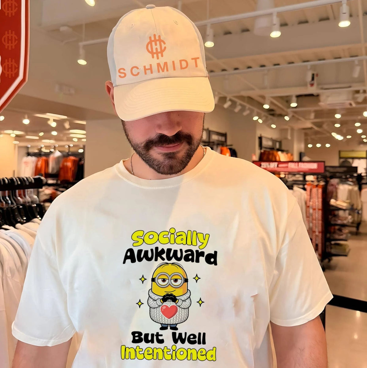 Socially awkward but well intentioned Minion shirt