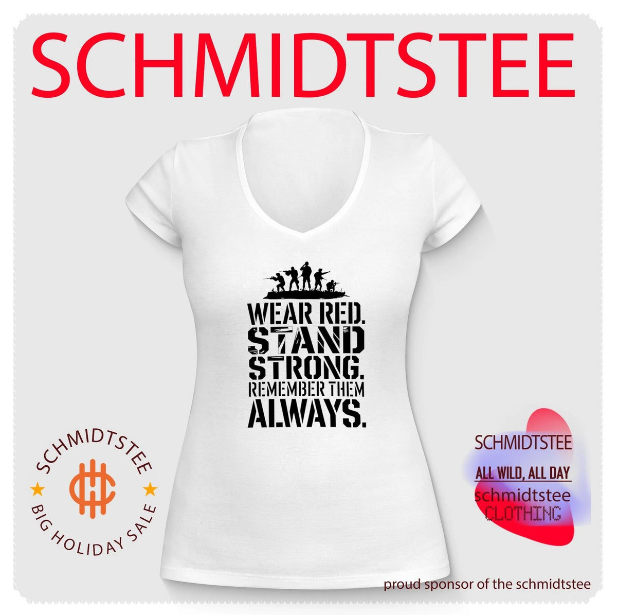 Wear red stand strong remember them alway shirt