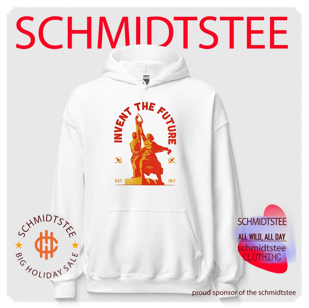 Invent the future est 1917 statue illustrated shirt