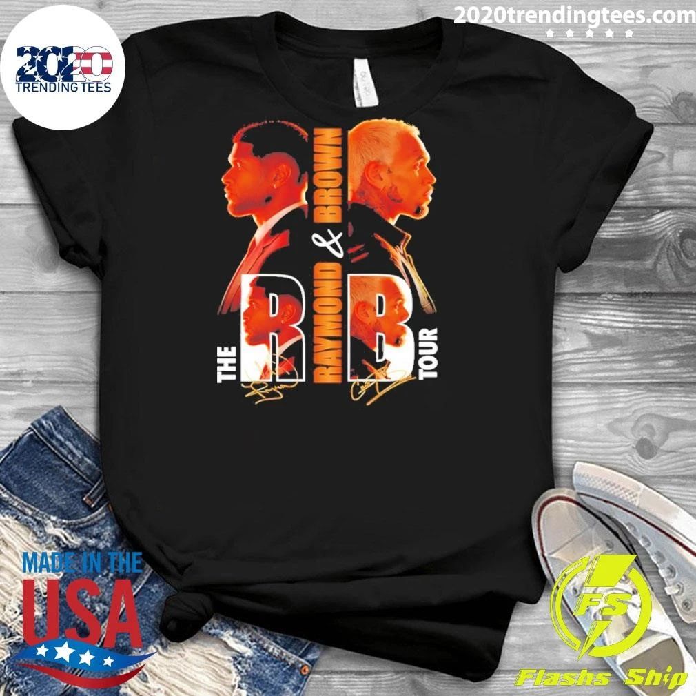 Usher And Chris Brown Raymond And Brown The R B Tour Concert Signatures Shirt