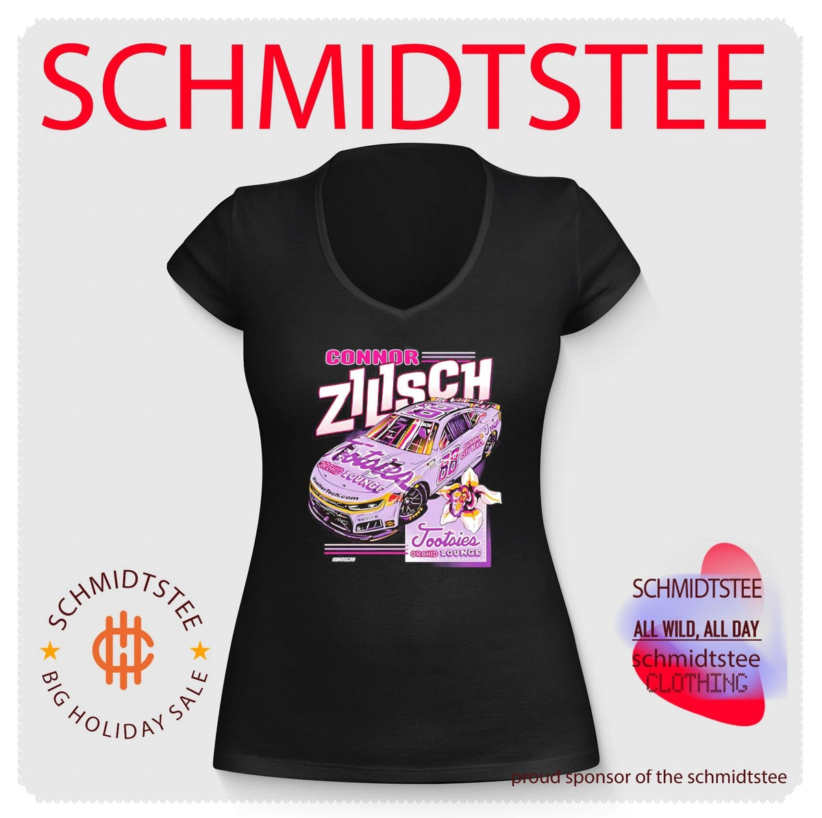 Connor Zilisch NASCAR Tootsies Orchid Lounge the #88 purple Chevrolet Camaro shirt