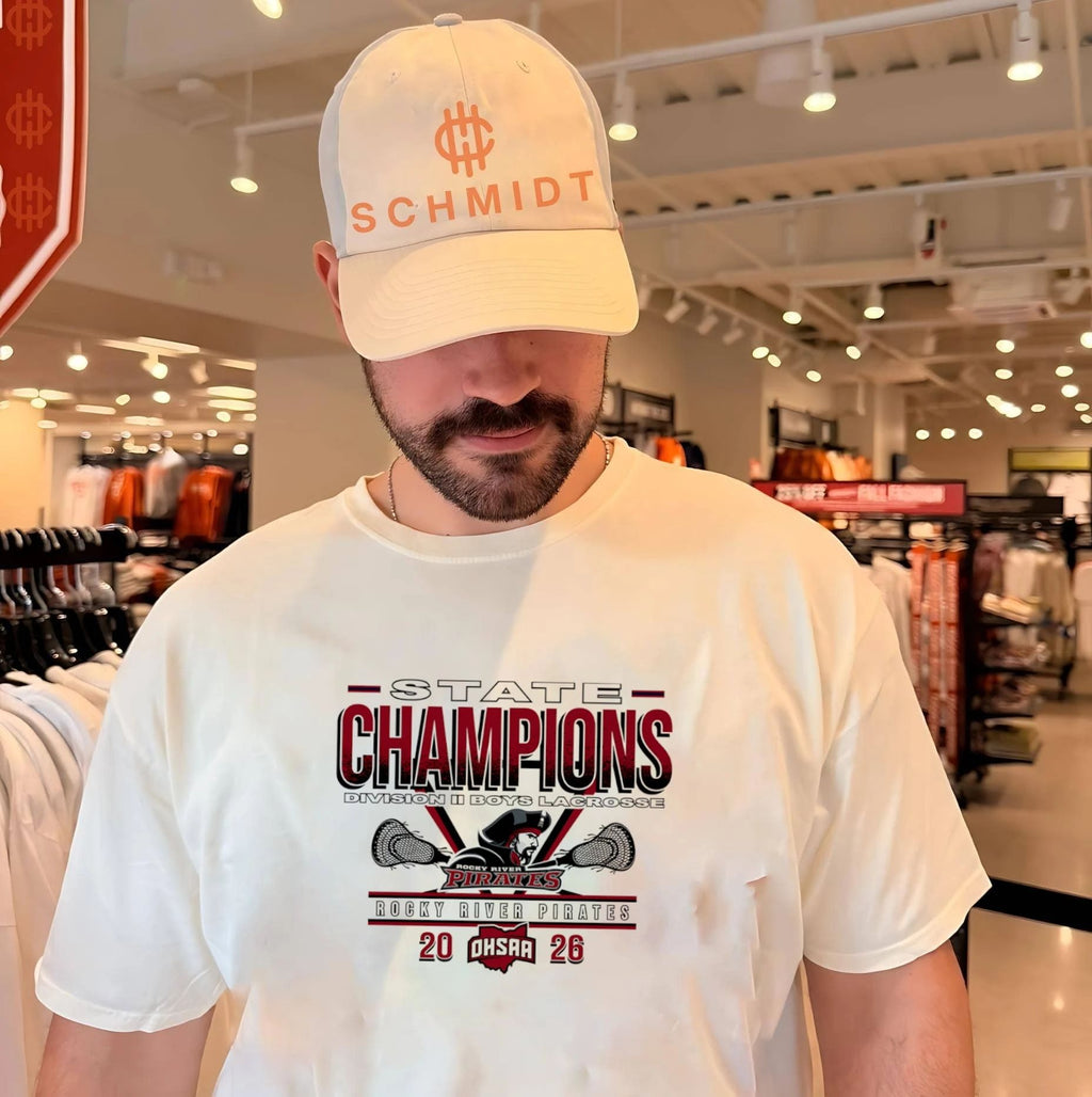 Rocky River Pirates 2026 OHSAA Boys Lacrosse D2 State Champions shirt