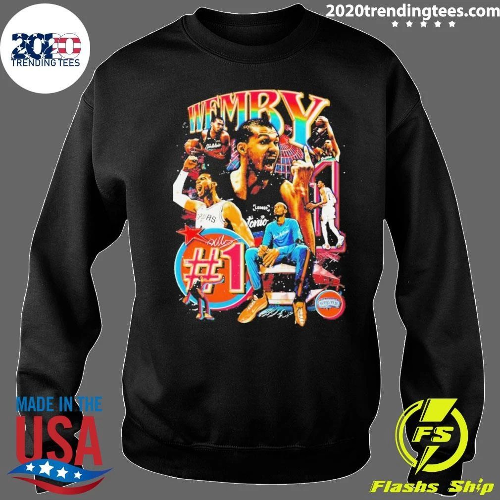 Wembanyama #1 San Antonio Spurs Basketball Nba Graphic Vintage Shirt