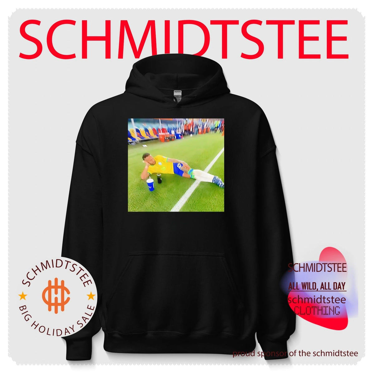 Neymar Jr chilling on pitch World Cup 2026 meme shirt