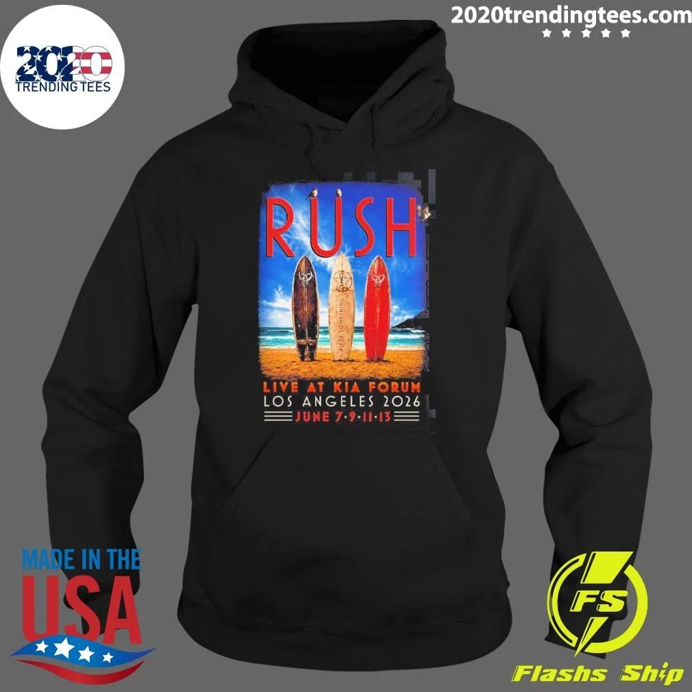 Rush Fifty Something 2026 Tour Los Angeles Event Tee Live At Kia Forum On June 7 9 11 13 2026 City Of Angels Shirt