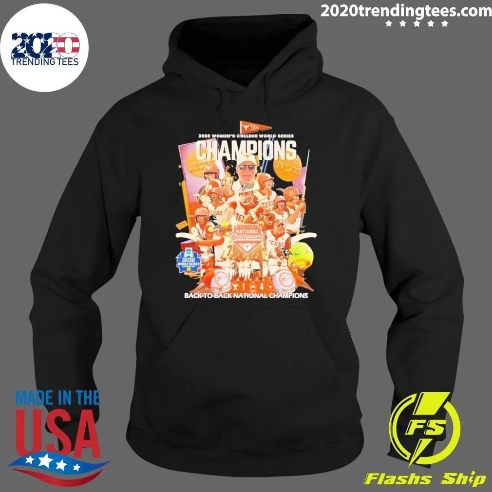 Longhorns 2026 Women’s College Series Back To Back National Champions Shirt