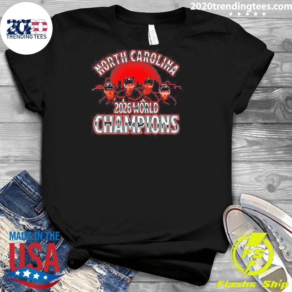 Carolina Hurricanes Hockey Players North Carolina 2026 World Champions Peace Shirt