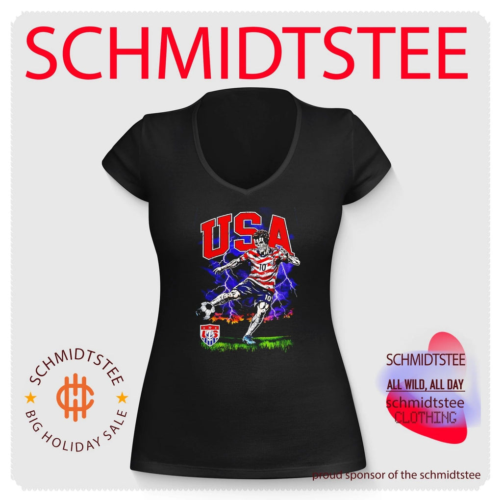 USA World Cup skeleton soccer player vintage shirt
