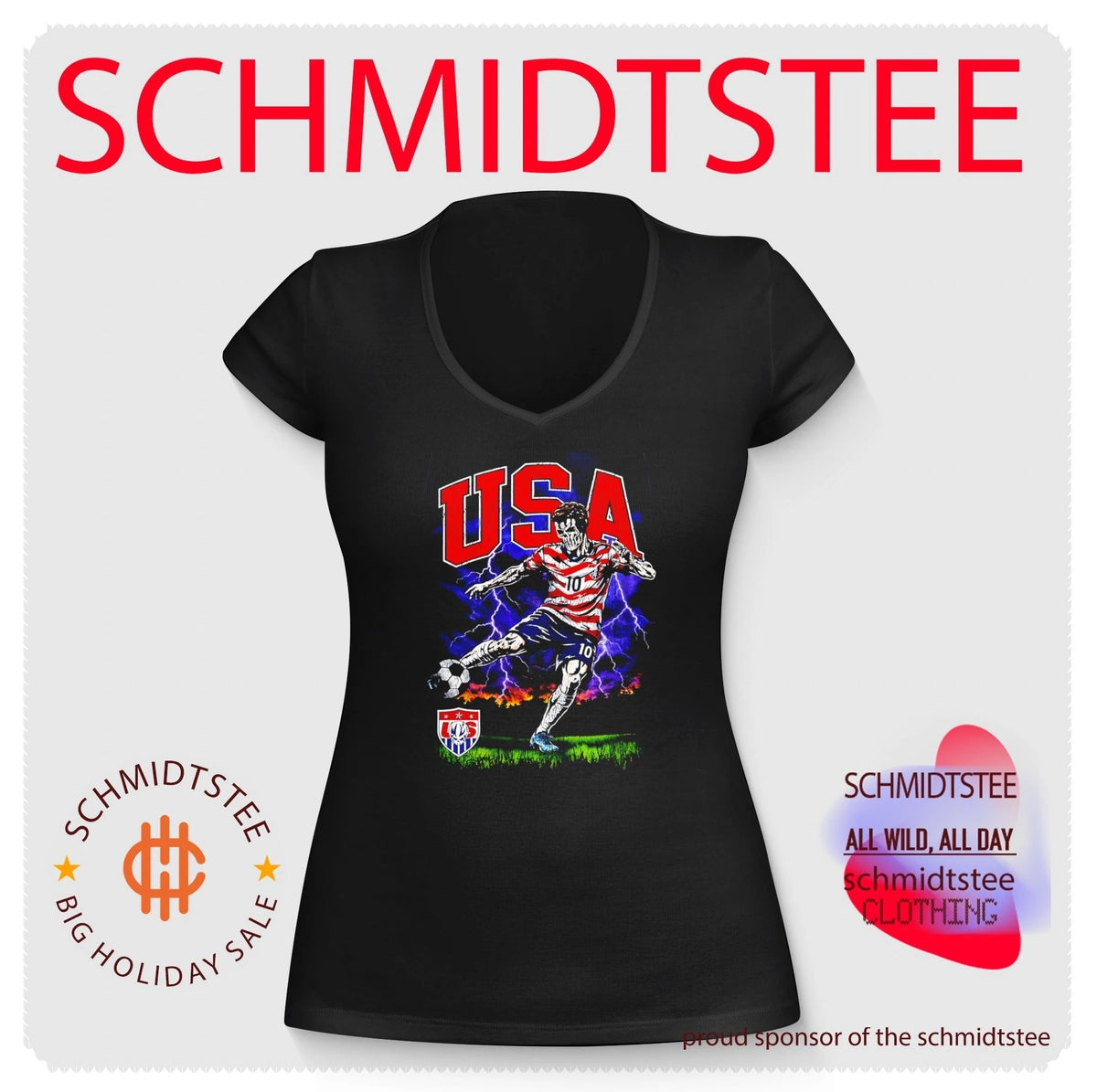 USA World Cup skeleton soccer player vintage shirt