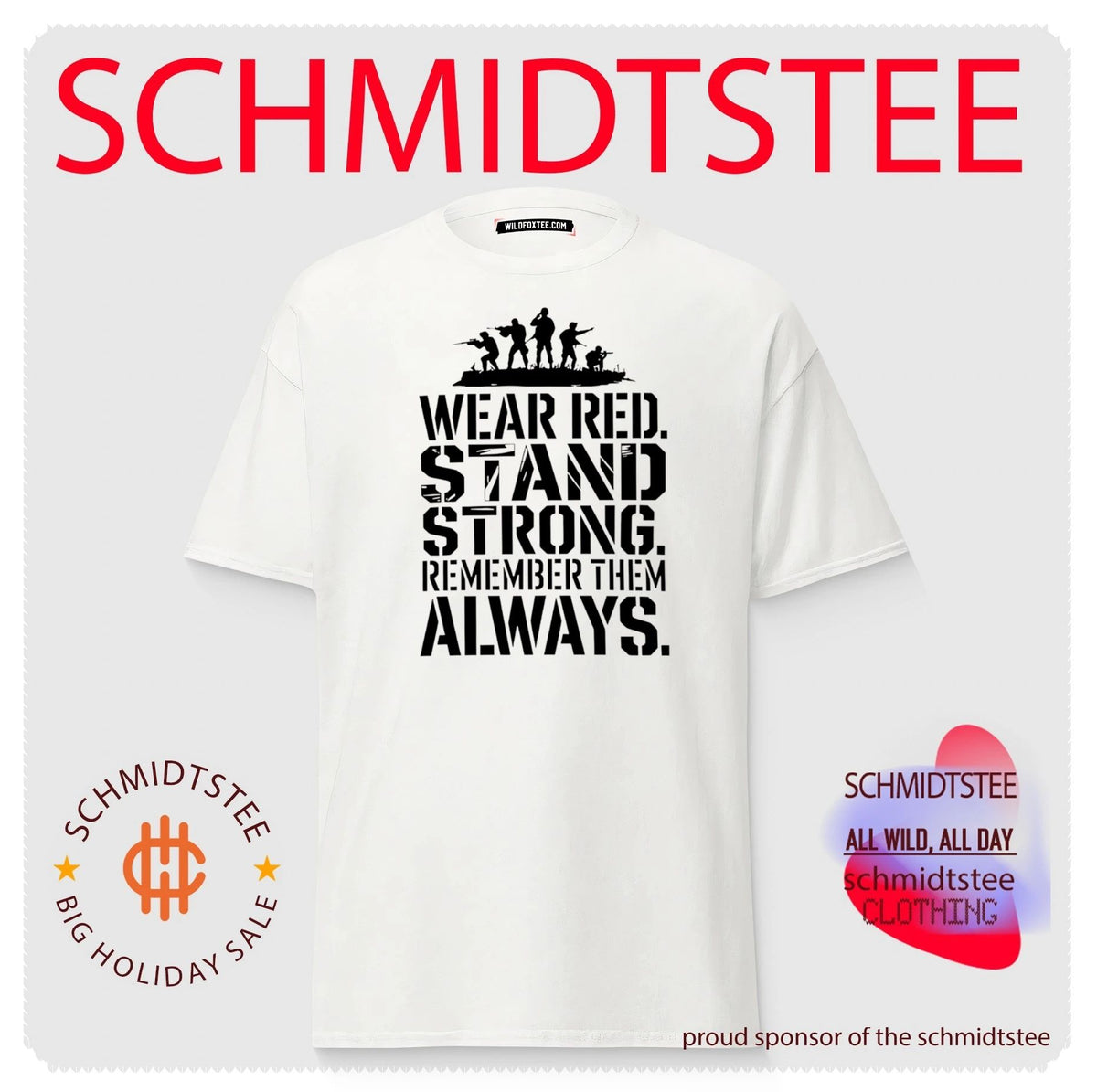 Wear red stand strong remember them alway shirt