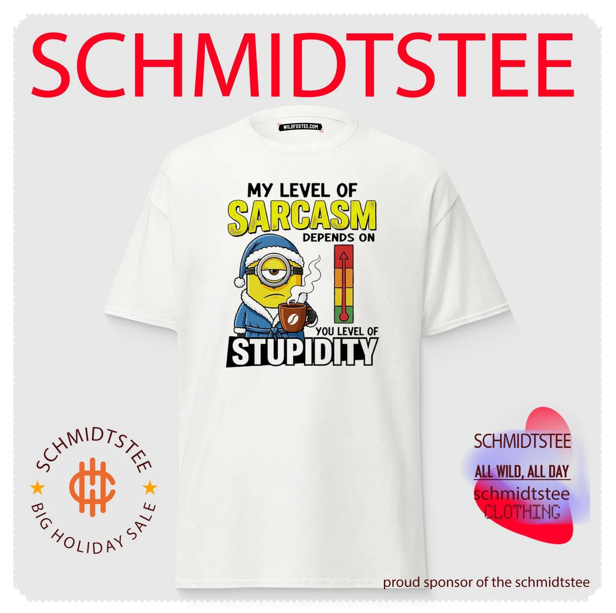 My level of sarcasm depends on you level of stupidity Minion shirt