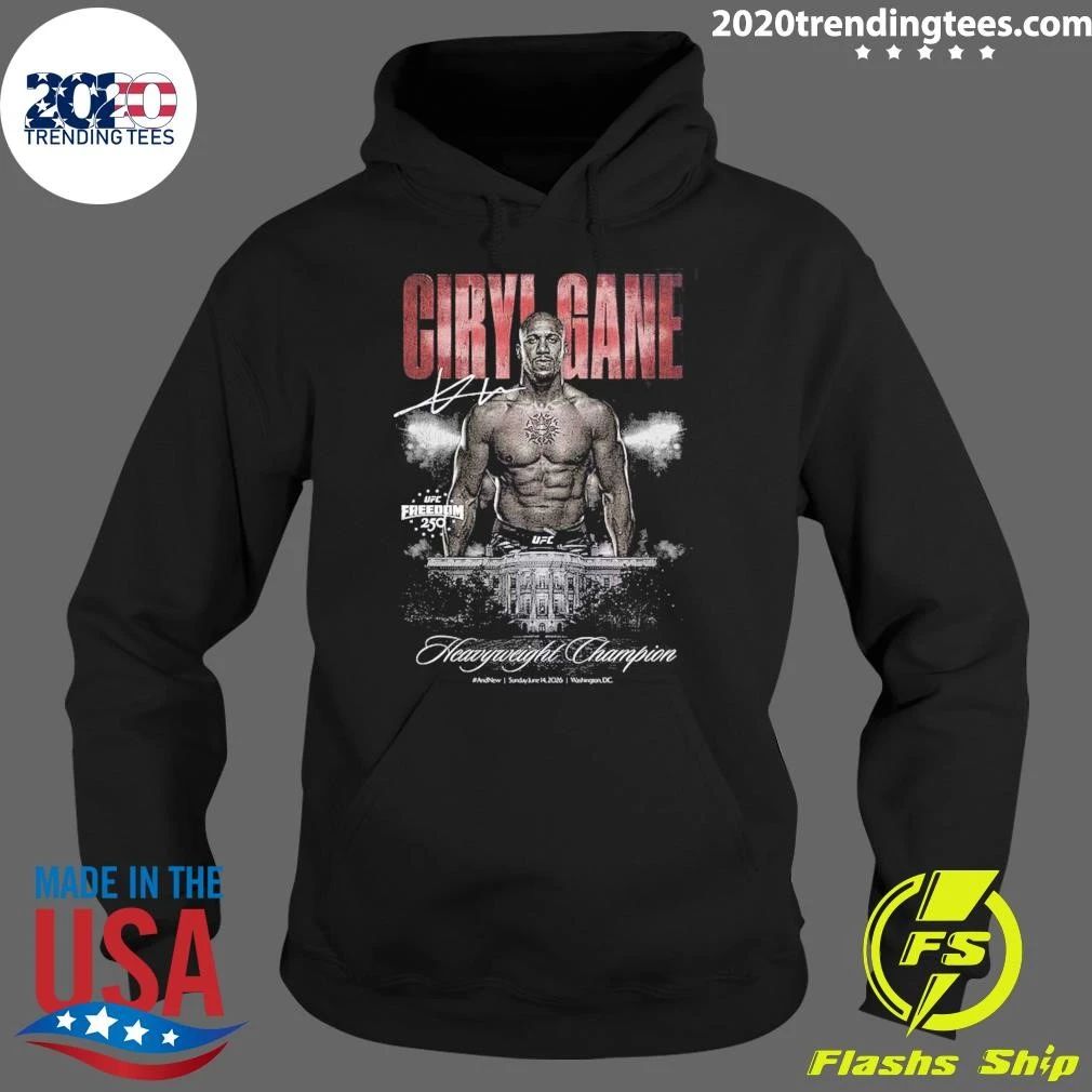 Ciryl Gane UFC Freedom 250 And New Men’s Heavyweight Champion Signature Shirt