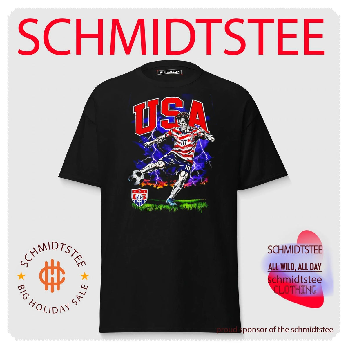 USA World Cup skeleton soccer player vintage shirt