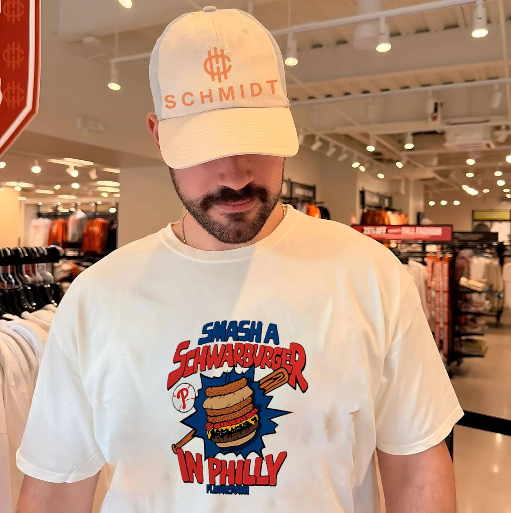 Philadelphia Phillies smash a Schwarburger in Philly food shirt