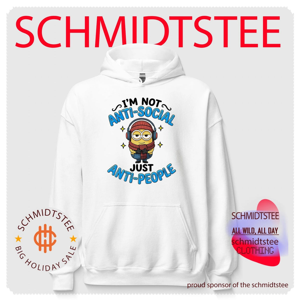 I’m not anto-social just anti-people Minion shirt