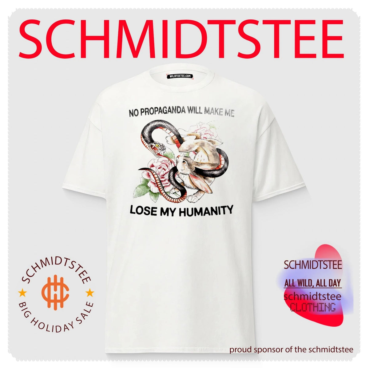 No propaganda will make me lose my humanity Rabbit vs Snake shirt