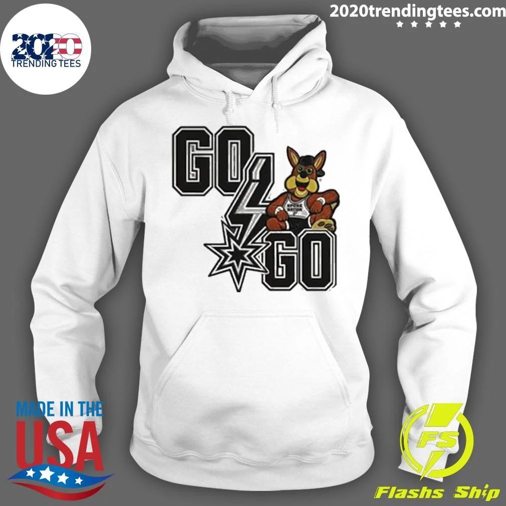 Spurs Coyote Mascot Go Go Text For A Fan Shirt